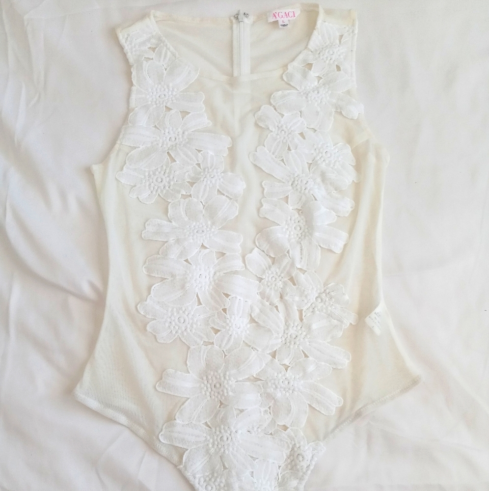 Ivory Bodysuit Top